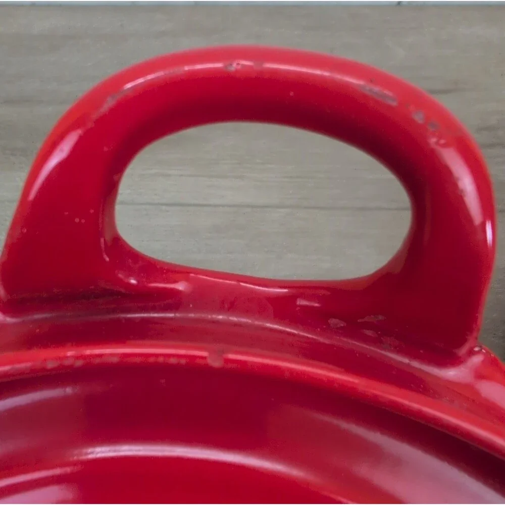 Le Creuset Doufeu Enamel Cast Iron Dutch Oven W/ Lid Red #24 4.5QT France